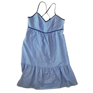 Oleg Cassini Blue Striped Nautical Dress